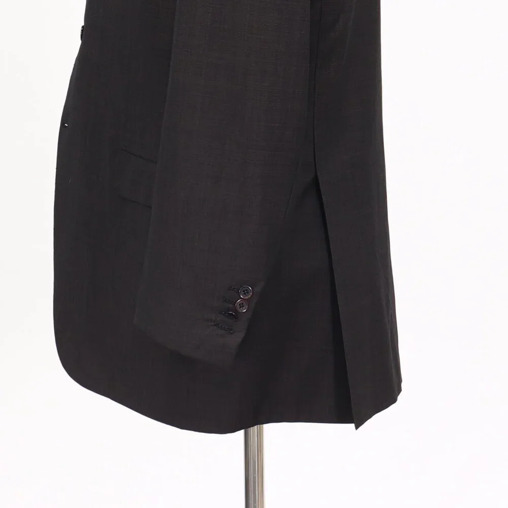 Brioni 44L Brown Solid 3-Button Sport Coat Blazer Jacket T143